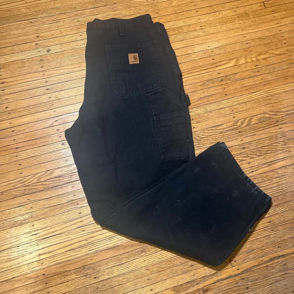 Carhartt Black Duck Canvas Carpenter Pants, Men's Large 40x30